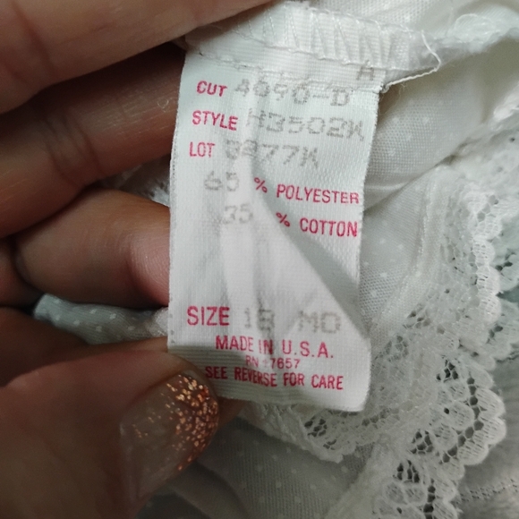 Vintage Baby Dresses and Romper Made In USA 12 Months 18 Months Handmade - Picture 16 of 16